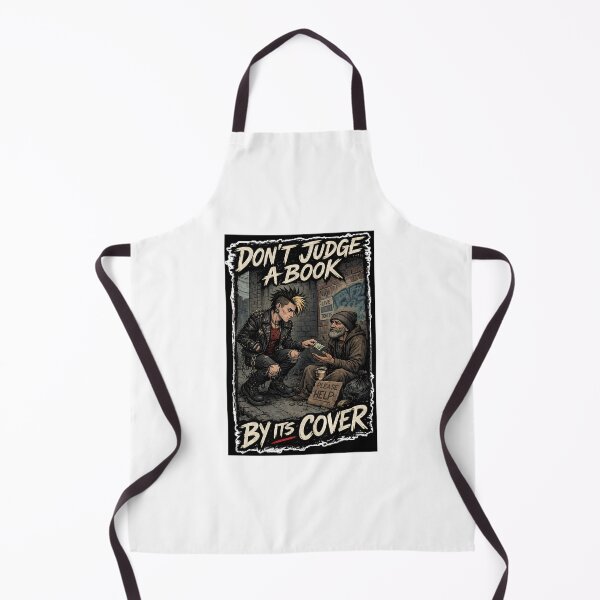 Item preview, Don’t Judge a Book by Its Cover Punk Kindness Street Art Poster Illustration designed and sold by Bluebubbies.