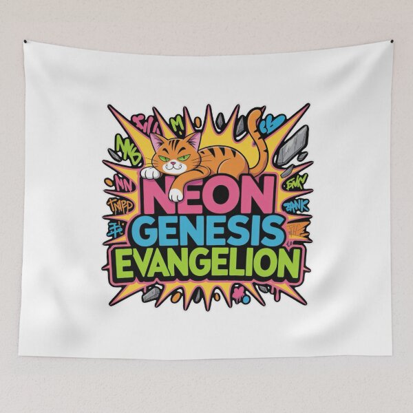 Item preview, Neon Genesis Explosion Graffiti – Punk Comic Anime Typography Design designed and sold by Dospart.