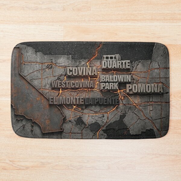 Item preview, San Gabriel Valley California Iron Geography  designed and sold by Uniqueartai.