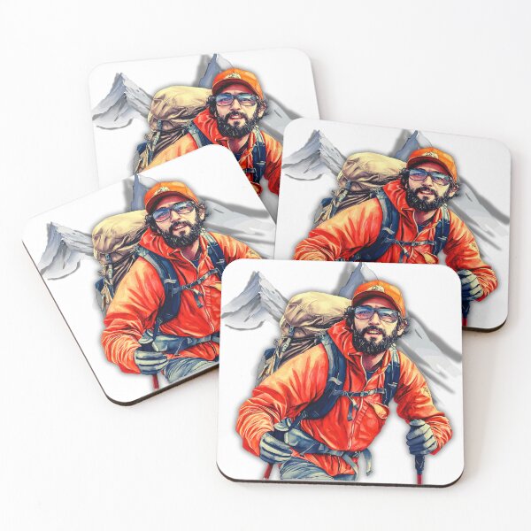 Item preview, Mountain Explorer Hiking Adventure Illustration designed and sold by Angellacelin.