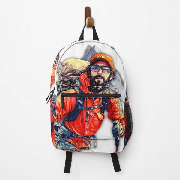 Item preview, Mountain Explorer Hiking Adventure Illustration designed and sold by Angellacelin.