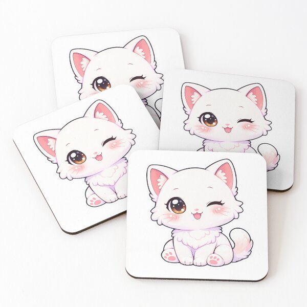 Item preview, Charming Kawaii Anime Cat Sticker - Stay Pawsitive designed and sold by WorkVibe Studio.