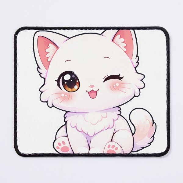 Item preview, Charming Kawaii Anime Cat Sticker - Stay Pawsitive designed and sold by WorkVibe Studio.