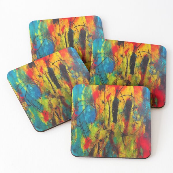 Item preview, Expressive Abstract Art in bold colors – Dynamic Energy on Canvas designed and sold by FotoworldEdel.