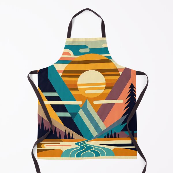 Item preview, Geometric Mountain Sunset Landscape designed and sold by InkSmithery.