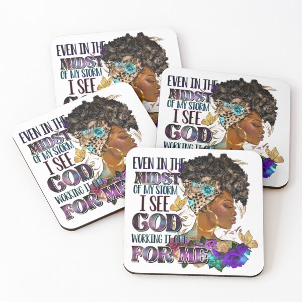 Item preview, ​Faith in the Storm - Inspirational Black Woman Spiritual Art designed and sold by fofo1973.