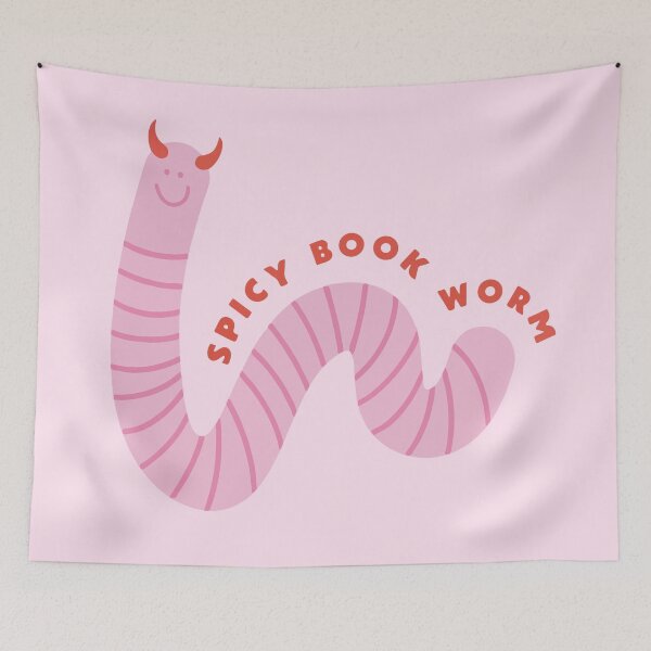 Item preview, Spicy Book Worm Devilish Pink Worm designed and sold by BrownHorse90s.