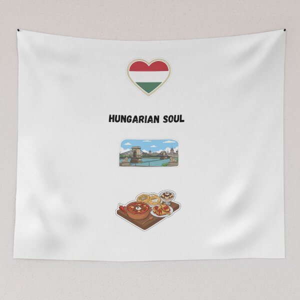 Item preview, Hungarian Soul - Hungary Pride Design with Budapest and Traditional food  designed and sold by Mastalina99.