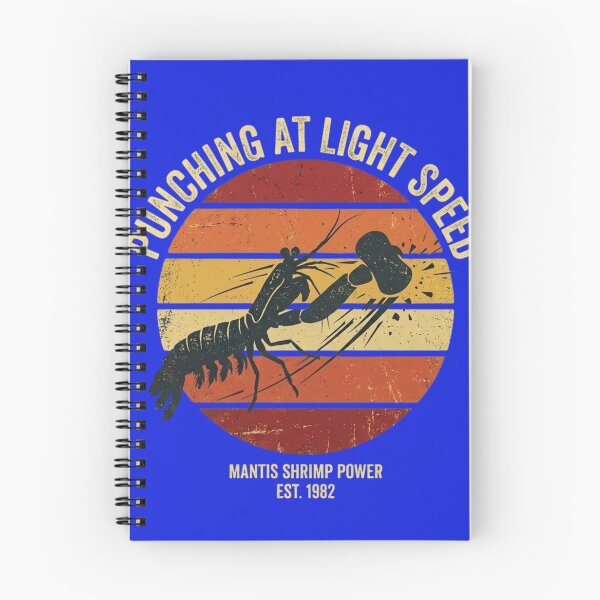 Item preview, Punching at Light Speed Mantis Shrimp Retro Sunset Science Humor designed and sold by BoldBrushfine.