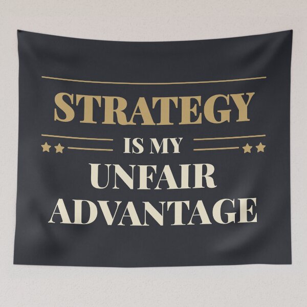 Item preview, Strategy is my unfair advantage - Light typography designed and sold by Revextyr.