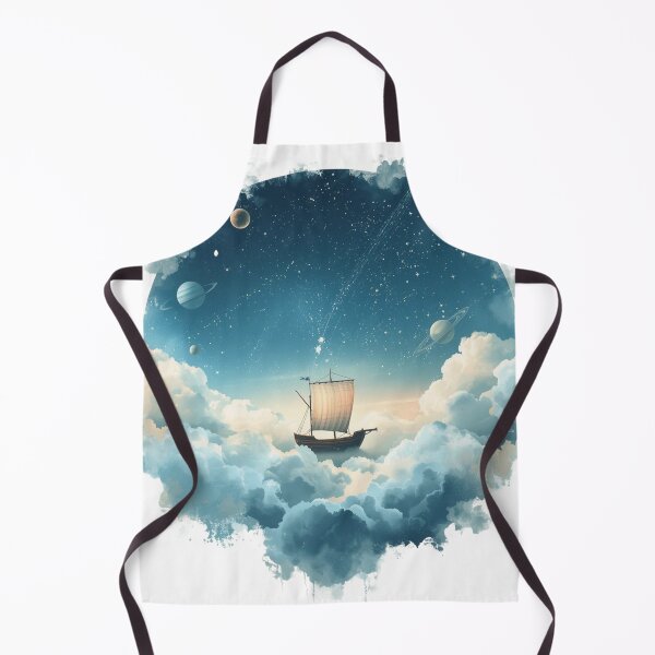 Item preview, Sailing the Cloud Sea – Surreal Sky Ocean Illustration designed and sold by catcurio.