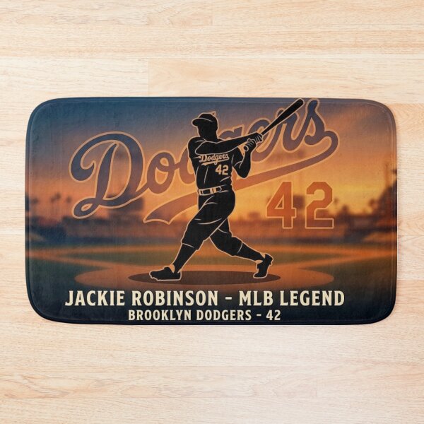 Item preview, Jackie Robinson Dodgers Legend 42 Vintage Baseball Art designed and sold by artsdylan.
