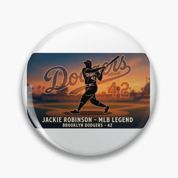 Item preview, Jackie Robinson Dodgers Legend 42 Vintage Baseball Art designed and sold by artsdylan.