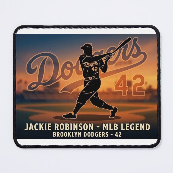 Item preview, Jackie Robinson Dodgers Legend 42 Vintage Baseball Art designed and sold by artsdylan.