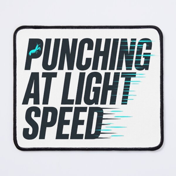 Item preview, Punching at Light Speed Funny Mantis Shrimp Science Joke Retro Design designed and sold by BoldBrushfine.