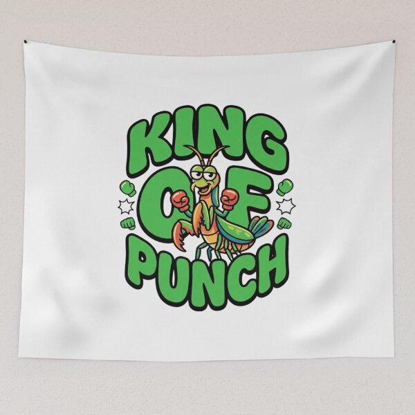 Item preview, King of the Punch Mantis Shrimp Retro Science Humor Design designed and sold by BoldBrushfine.
