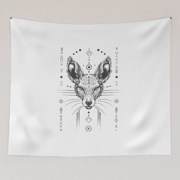 Item preview, ​Geometric Fox Head Mandala Art designed and sold by fofo1973.