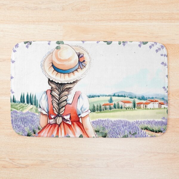 Item preview, Dreamy Girl in Lavender Field Landscape designed and sold by Angellacelin.