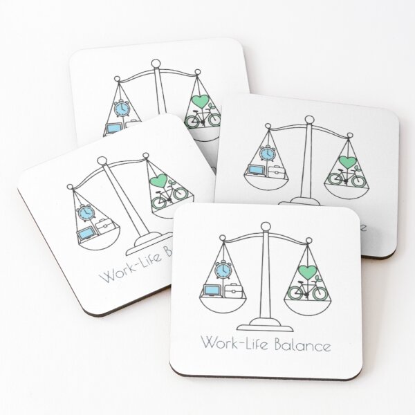 Item preview, ​Funny Work-Life Balance Minimalist Art designed and sold by fofo1973.