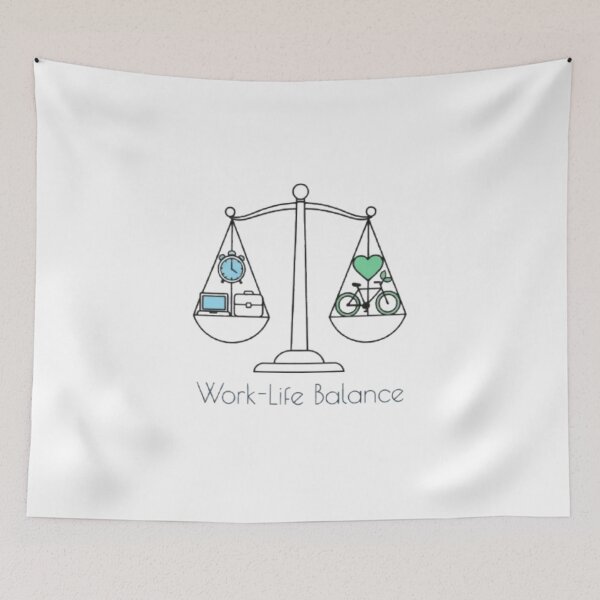 Item preview, ​Funny Work-Life Balance Minimalist Art designed and sold by fofo1973.