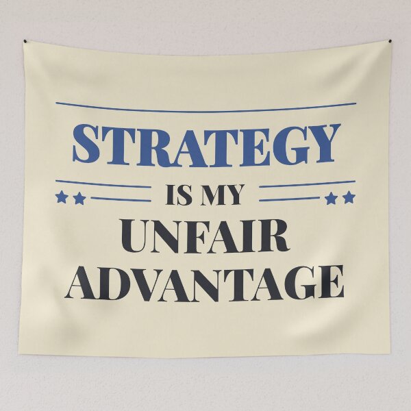 Item preview, Strategy is my unfair advantage - Dark typography designed and sold by Revextyr.