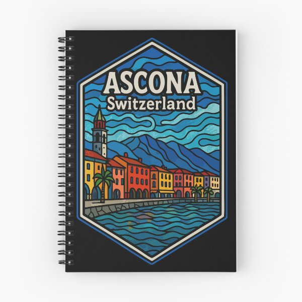 Item preview, Ascona Switzerland Europe Stained Glass Art Travel designed and sold by TomFrontierArt.