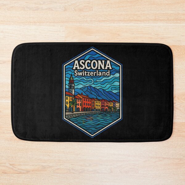 Item preview, Ascona Switzerland Europe Stained Glass Art Travel designed and sold by TomFrontierArt.