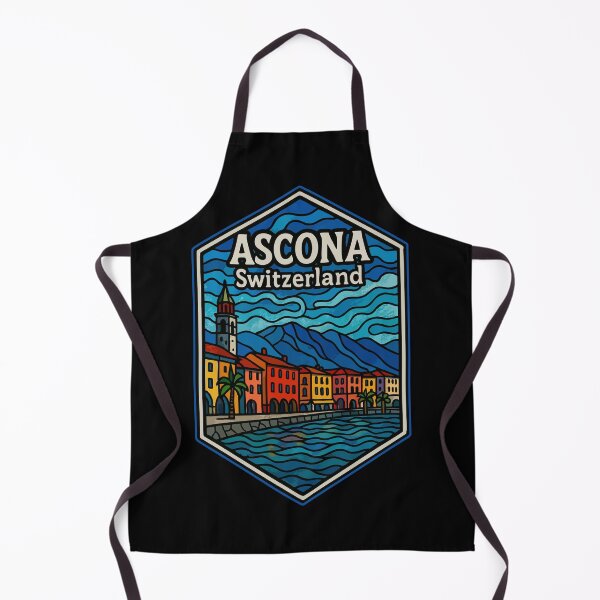 Item preview, Ascona Switzerland Europe Stained Glass Art Travel designed and sold by TomFrontierArt.