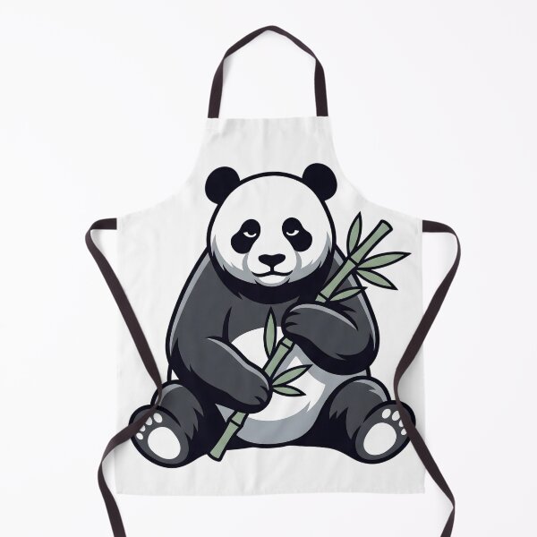 Item preview, Minimalist Cute Panda with Bamboo Illustration designed and sold by DigitalGremlin.