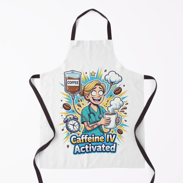 Item preview, Caffeine IV Activated Funny Nurse Sticker - Night Shift Coffee Lover Design designed and sold by fofo1973.