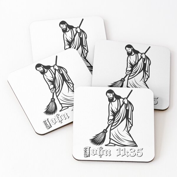 Item preview, John 11:35 – Jesus Swept | Clever Bible Pun with Sweeping Savior Humor designed and sold by Ignorant-Artist.