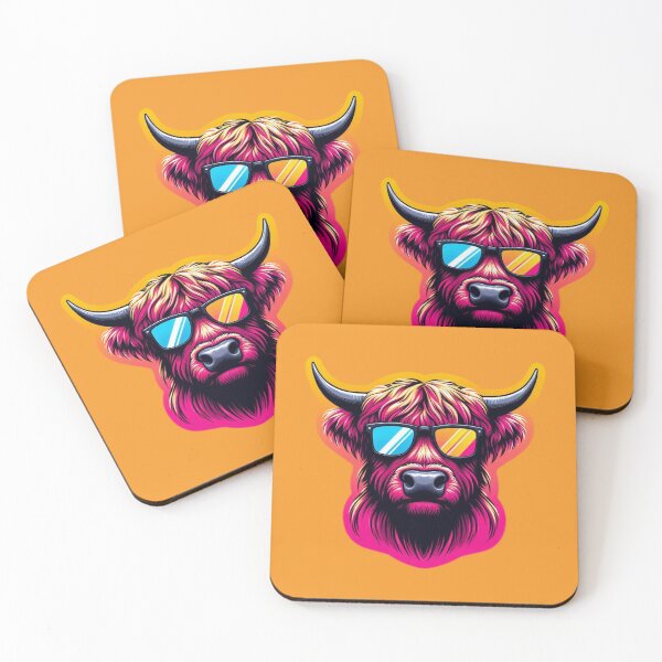 Item preview, Highland Cow | Neon Sunglasses | Animal Lovers | Funky Design  designed and sold by Deas Creations.