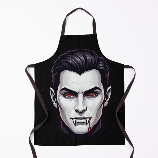 Item preview, Vampire Head with Red Eyes and Sharp Fangs, Gothic Illustration designed and sold by Cauldron Crafts.