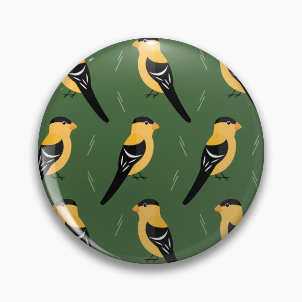 Item preview, American goldfinches on green designed and sold by reneesillus.