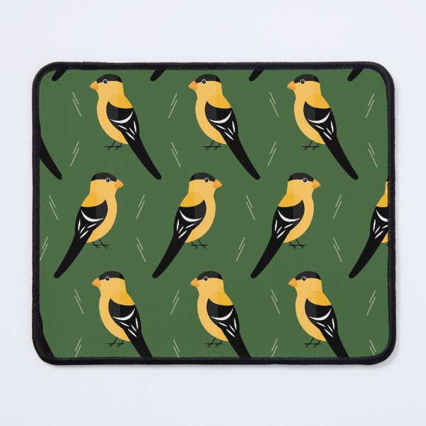 Item preview, American goldfinches on green designed and sold by reneesillus.