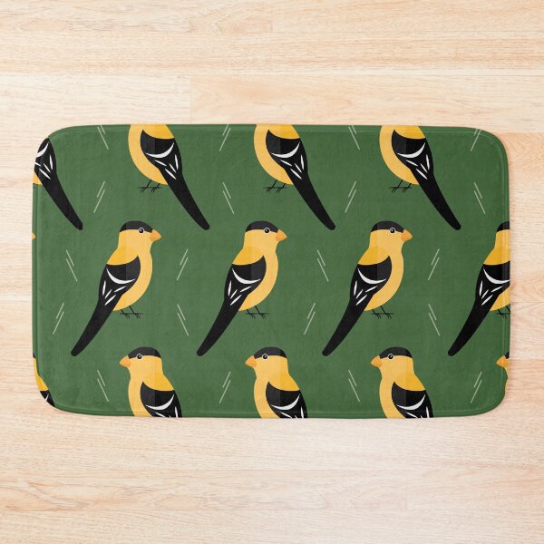 Item preview, American goldfinches on green designed and sold by reneesillus.