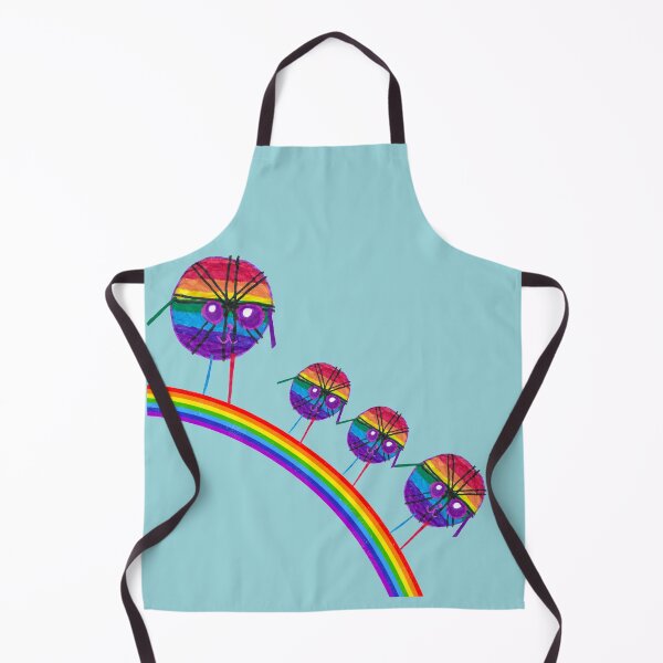 Item preview, Rainbow Creatures on Rainbow - Whimsical Naive Art designed and sold by nimbfeja.