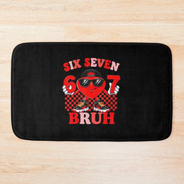 Item preview, Six Seven 67 Bruh Heart Funny Valentine Meme designed and sold by gladysenglish.