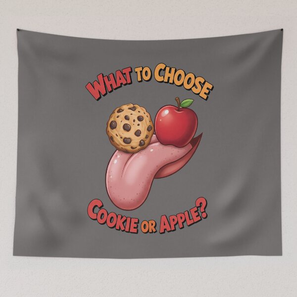 Item preview, The Tongue’s Great Choice - Premium Cereal Cookie or Apple? designed and sold by Art-Arcade6.