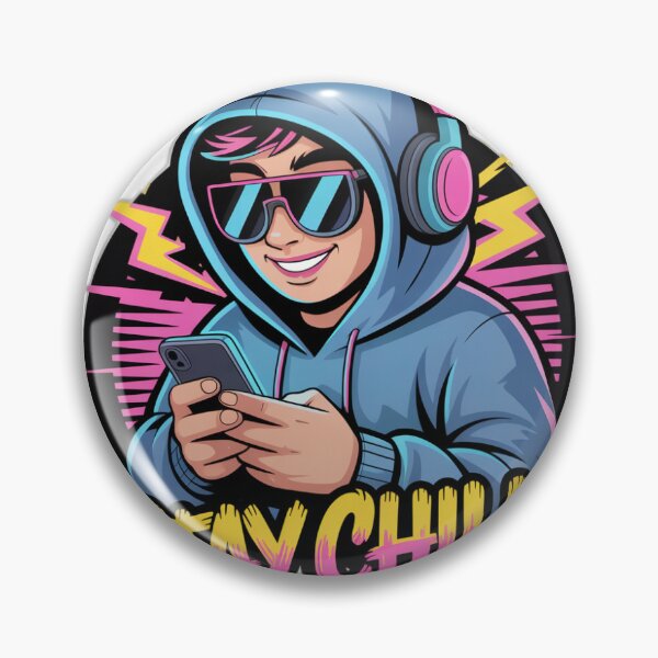 Item preview, Stay Chill Cyberpunk Hoodie Character Sticker | Neon Streetwear Cartoon Design designed and sold by Bright--Store.