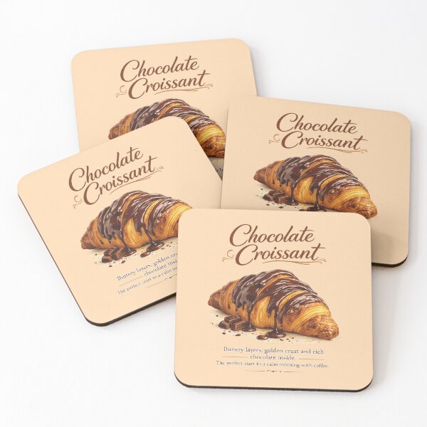 Item preview, Buttery Chocolate Croissant | Cozy Morning Bakery Design | French Pastry Lover Gift designed and sold by SergeyDigital.