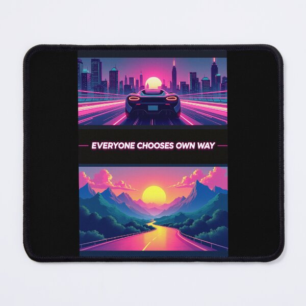 Item preview, The Choice – Everyone Chooses Own Way – Synthwave Urban & Nature Art designed and sold by GreenDreamArt.