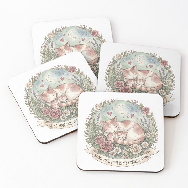 Item preview, Being Your Mom Is My Favorite Thing — Cat Mom Mothers Day Sticker designed and sold by AlexBloomStudio.