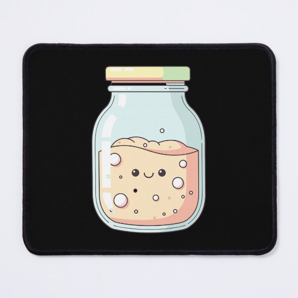 Item preview, Cute Smiling Mason Jar with Bubbles Kawaii Art designed and sold by BRU Design.