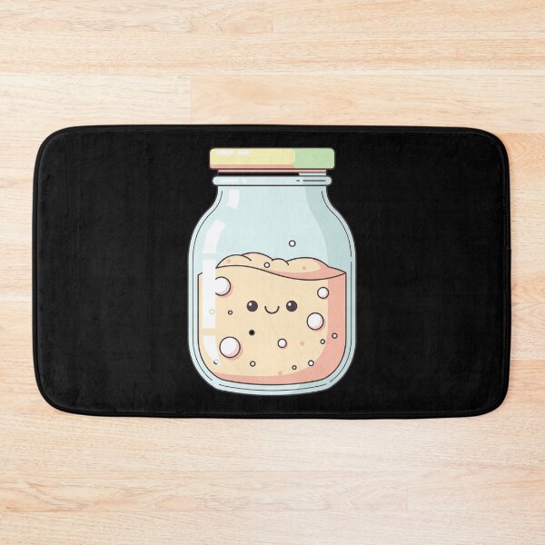 Item preview, Cute Smiling Mason Jar with Bubbles Kawaii Art designed and sold by BRU Design.
