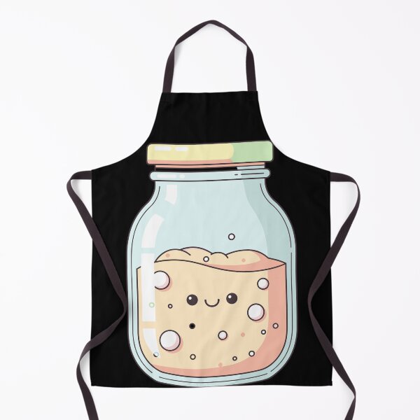 Item preview, Cute Smiling Mason Jar with Bubbles Kawaii Art designed and sold by BRU Design.