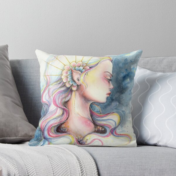 Item preview, "Andromeda" Watercolour Space Princess Portrait designed and sold by Alicia Nilsson.