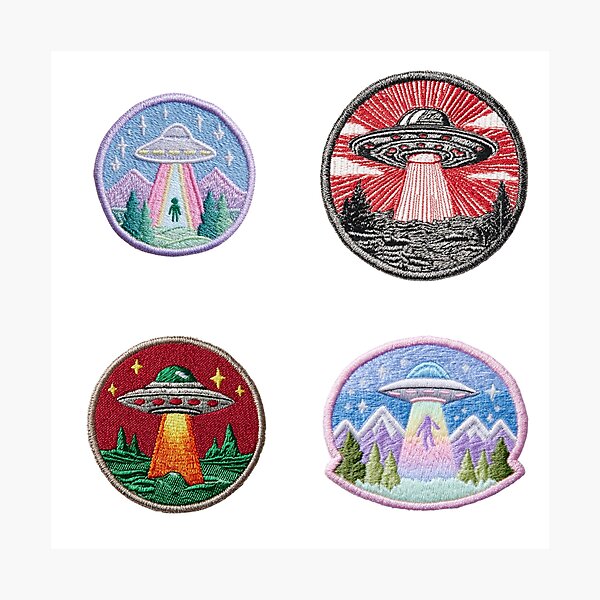 Item preview, Mini Ufo patch merit badges sticker pack designed and sold by MendaciousMina.