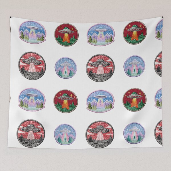 Item preview, Mini Ufo patch merit badges sticker pack designed and sold by MendaciousMina.