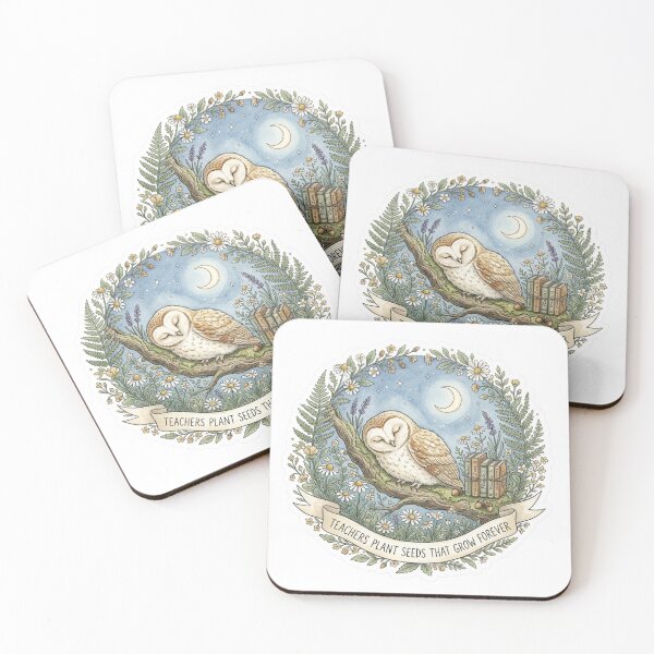 Item preview, Teachers Plant Seeds That Grow Forever — Cottagecore Owl Teacher Appreciation Sticker designed and sold by AlexBloomStudio.